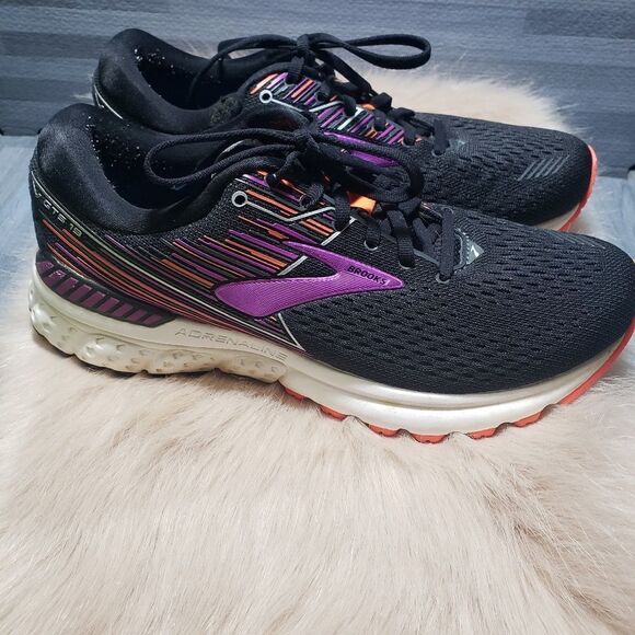 Brooks Womens Adrenaline GTS 19 Black Running Shoe - Picture 1 of 7